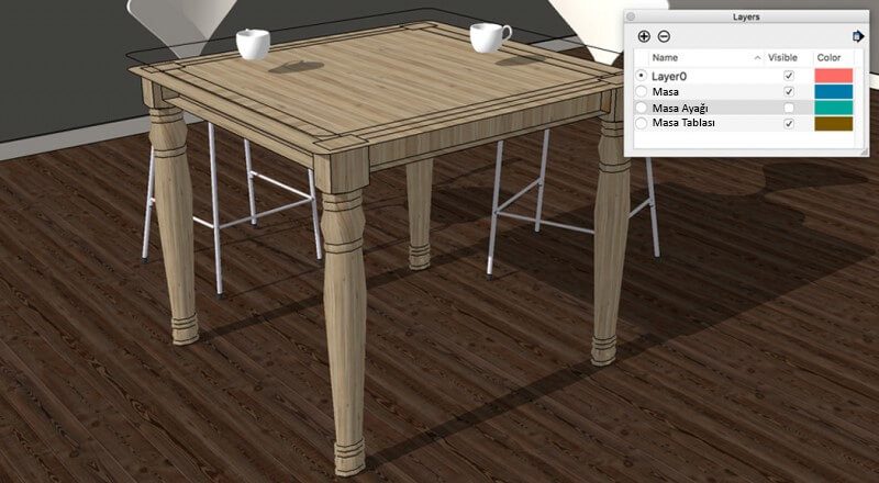 layer0 9 SketchUp'ta Layer0'ın Önemi
