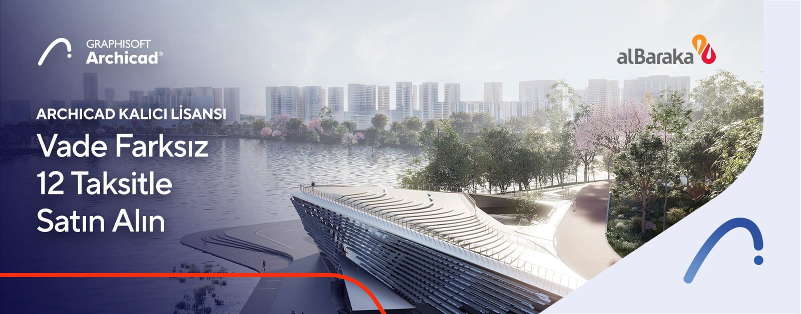 2024 02 Archicad Albaraka Kampanyasi 1600x628 2 Archicad Kalıcı Lisansı Vade Farksız 12 Taksitle Satın Alın