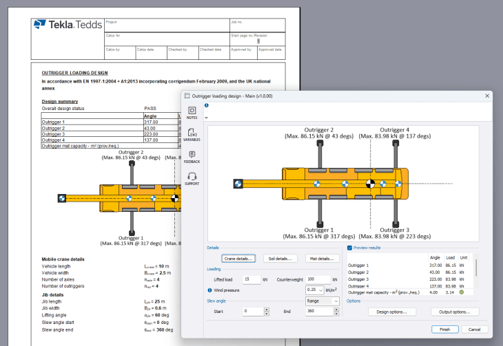 Tekla Tedds 2025 Outrigger Loading Design Tekla Tedds 2025